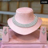 Parure de bijoux ethniques traditionnels plaqués or pour mariée, modèle 23287, collier pendentif motif rond, colliers ras-du-cou tendance