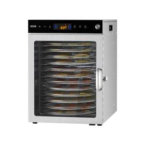 Máquina deshidratadora de alimentos rotativa de acero inoxidable de 12 bandejas de 800W para secado desigual y de frutas - Product Image 1