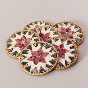 Rattan cup coaster crafted coasters for drinks high quality drink <b>trivet</b> table decor accessories - Product Image 3