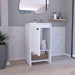 Braavos singolo porta bagno lavello lavello con due ripiani - Product Image 4