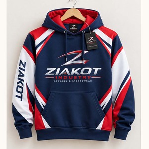 Wholesale Direct Ziakot Industry Custom Stitched <b>Orange</b> Aqua Fade Fashion Sports Pullover Sweatshirt Hoodie - Product Image 3