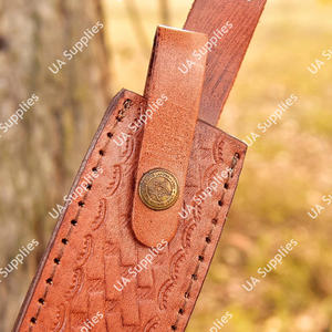 Funda de Cuero Premium Cosida a Mano Directa de Fábrica, de Piel Genuina de Vacuno, Hecha a Mano, para Cuchillo de Hoja Fija, Lista para Venta al por Mayor - Product Image 6
