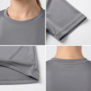 T-shirt de sport Dry-Fit pour femmes, respirant, à séchage rapide, pour yoga, manches courtes, pour la salle de sport, la course à pied - Product Image 6