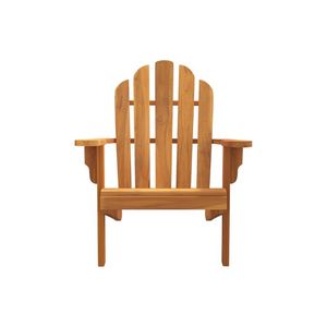 Chaise Adirondack en teck massif traditionnelle, chaise de jardin d'extérieur en bois massif, chaise de salle à manger imperméable pour balcon et terrasse - Product Image 6