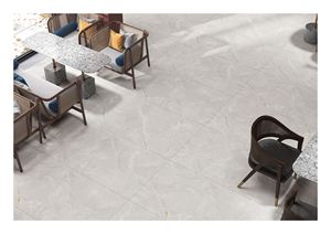 Premium Architectural Marble Effect Tile Blue <b>Grey</b> Stone Look Porcelain Surface Luxury Living Rooms Hotel Lobbies Exporter India - Product Image 5