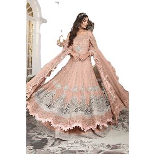 Vêtements indiens et pakistanais du Pakistan Robe d'excellente qualité Shalwar Kameez by WS INTERNATIONAL Nouvelle robe en couleur pêche - Product Image 1