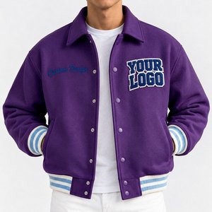 Chaqueta Universitaria Premium al por Mayor, Chaqueta Varsity Vintage con Bordado Chenille Personalizado, Ropa Urbana - Product Image 4