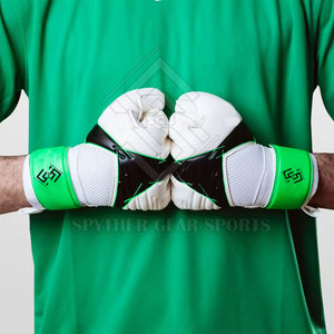 Gants de gardien de but de football durables, respirants, antidérapants avec fermeture auto-agrippante, paume en latex de qualité supérieure pour hommes - Product Image 2