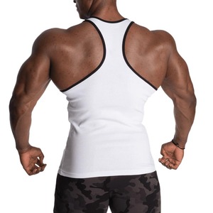 Camiseta sin mangas de algodón blanca para hombre, cuello redondo, informal, transpirable, de punto, color sólido, chaleco de fitness, camiseta de entrenamiento, sin mangas, para culturismo - Product Image 2