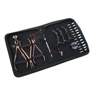 Microbeads Crimping Plier Bead Remover Hair Extension Tools Kit Tape-In Pressing Plier Duckbill <b>Clips</b> Gripper Parting Finger - Product Image 1