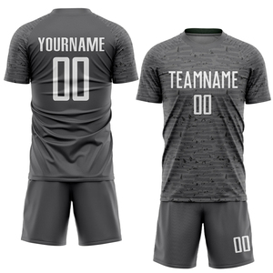 Conjunto de Camiseta de Fútbol Personalizada con Degradado Rojo y Blanco, Sublimada, Tela de Poliéster de 150 GSM, Equipación de Fútbol - Product Image 4