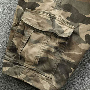 Pantalones Cortos Cargo para Hombre, Largos, de Verano, con Múltiples Bolsillos, Casuales, de Algodón Elástico, Transpirables, de Secado Rápido, OEM - Product Image 4