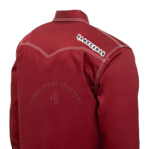 Chemises de soudeur FR American Welding pour le travail, 100% coton, certifiées résistantes aux flammes et ignifuges. - Product Image 3