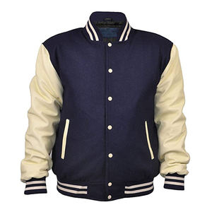 Vestes universitaires personnalisées avec logos d'hiver pour les sororités, les fraternités, les écoles, les collèges, en 100 % pure laine et manches en cuir. - Product Image 4