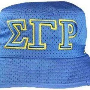 Sigma Gamma Rho Embroidered Bucket <b>Hat</b> Royal Blue Gold Greek Sorority Letter Design <b>Women</b> Casual <b>Sun</b> Cap Custom College Summer - Product Image 5