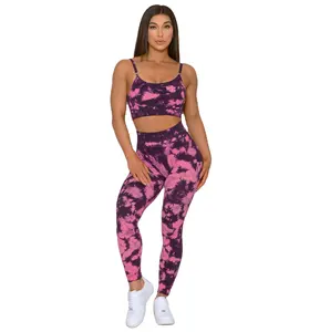 Latest design leggings for women tie dye seamless legging for girls hot and sexy leggings for women booty pants on wholesale
