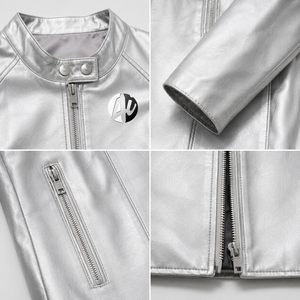 elegant woman <b>leather</b> <b>jacket</b> crafted for comfort modern style <b>long</b> lasting wear ideal for daily outfits and seasonal fashion - Product Image 6