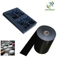 Plaques en plastique HIPS rigides, opaques, résistantes à l'humidité et à fort impact, 0,2-0,5 mm, pour emballages thermoformés de gâteaux et de pains