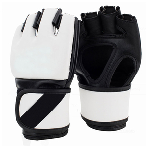 Gants de boxe MMA haut de gamme unisexes en cuir PU personnalisables avec fermeture auto-agrippante pour l'entraînement et le kickboxing, arts martiaux - Product Image 5
