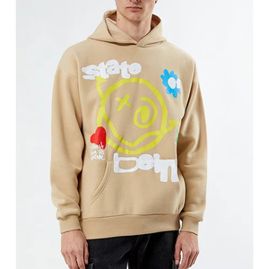 Sweat à capuche oversize personnalisé 2026 Glory, imprimé sur mesure, 100 % coton, épaules tombantes, unisexe, pour streetwear et tenues décontractées, OEM - Product Image 3