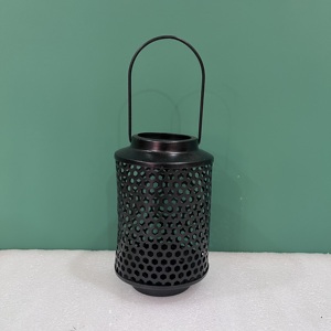 Black Metal Candle <b>Lantern</b> Decorative Hanging <b>Lantern</b> <b>Tealight</b> Holder Modern Home Decor Light - Product Image 5