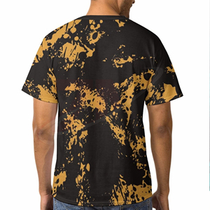 Camiseta Oversize para Hombre con Estampado Acid Wash, Algodón Suave Lavado, Estilo Urbano, Top de Moda con Gráficos, Cuello Redondo, Tejido de Poliéster - Product Image 3