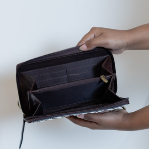 Nouveau tournesol outillé à la main et peint sac à main en cuir occidental bandoulière portefeuille en cuir véritable femmes organisateur portefeuille - Product Image 6