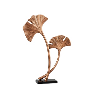 Sculpture en aluminium plaqué cuivre avec base en marbre nouvelle conception en métal oeuvre pour la décoration de la maison exportateur en gros usine directe - Product Image 1