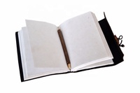 Hecho a mano liso 100% diario de cuero genuino cubierta dura lado cosido Color marrón oscuro páginas en blanco diarios diario libro de sombras
