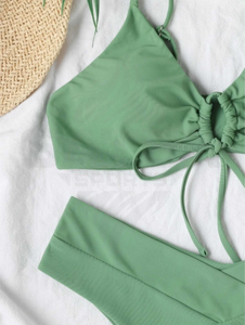 Custom Two Piece <b>Bikini</b> <b>Set</b> Swimwear with Spandex/Polyester Material Eco-Friendly Design Front Logo - Product Image 5