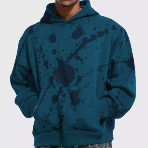 Sweat-shirt à capuche noir pour homme, coupe classique, logo uni sur le devant, style décontracté, vêtement d'hiver, polaire 100% coton, poche, 300g, respirant - Product Image 4