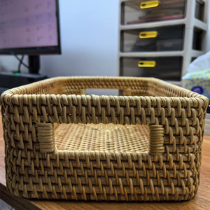 100% Handmade Rattan Storage <b>Basket</b> Charming Design for <b>Bathroom</b> and Bedroom Made in Vietnam - Product Image 1