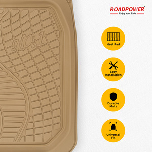 Roadpower (RP-RBR-1515) Universal All-Weather Heavy Duty <b>Rubber</b> Built Car <b>Floor</b> Mats With Deep Tread Pattern & Easy to Clean - Product Image 5