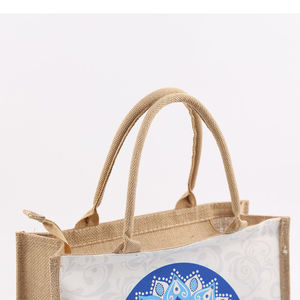 Fashionable Natural Jute Zipper Bag for Shopping and Casual Use - Product Image 3