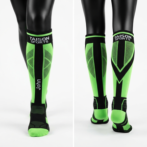 Premium 200 GSM <b>Wool</b>/Spandex Floorball Compression <b>Socks</b> Quick Dry Breathable Eco-Friendly No Show Mesh Panel Custom Jacquard - Product Image 1