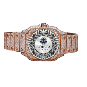 Reloj de Pulsera para Hombre de Alta Calidad con Moissanita, Completamente Adornado con Diamantes de Corte Brillante, Correa de Acero Inoxidable, Esfera de Cristal LOISTA - Product Image 1
