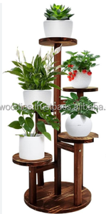 Estante Esquinero Clásico de 4 Niveles, Madera Sólida, Estilo Vintage Contemporáneo, Marco de Bambú, Espacioso, 2021, para Sala de Estar, Dormitorio, Jardín - Product Image 6