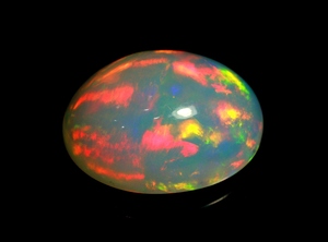 โอปอลเอธิโอเปียธรรมชาติทรงหลังเบี้ย แบบเม็ดเดี่ยว โอปอลไฟสีรุ้งคุณภาพพรีเมียม โอปอลแท้สำหรับทำเครื่องประดับ - Product Image 3