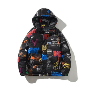 Veste matelassée noire pour homme de haute qualité avec fermeture éclair, personnalisée, chaude pour l'hiver, 100% polyester, rembourrée de duvet - Product Image 3
