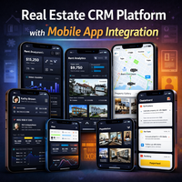 Yapay Zeka Destekli Emlak CRM Mobil Uygulama Entegrasyonu Müşteri Teminatı Akıllı Analiz Gösterge Paneli İnternet MAC/Linux/ Stok