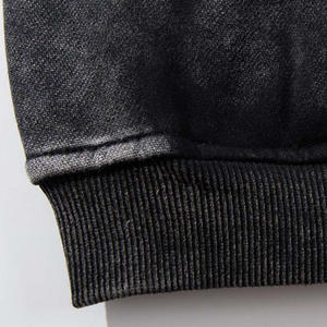 Manteau d'hiver personnalisé pour homme en polaire polyester/coton anti-boulochage, à capuche zippée, délavé à l'acide, coupe longue et oversize, imprimé numérique - Product Image 2