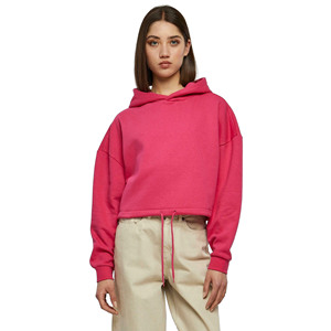 2026 <b>Top</b> Trendy Solid Printed Customizable Oversized Women's Hooded Crop <b>Top</b> Hoodie Polyester/Cotton Windproof Breathable <b>Winter</b> - Product Image 2