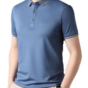 Polo T-shirt pour homme de haute qualité, en polyester respirant et coton, avec impression sportive, broderie, logo personnalisé, manches courtes, uniforme pour homme - Product Image 2