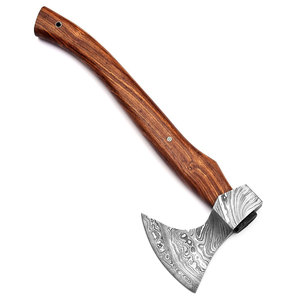 Damascus Steel Outdoor Survival <b>Axe</b> Handmade <b>Wooden</b> Handle Bushcraft Camping Hunting Chopping Hatchet Premium - Product Image 6