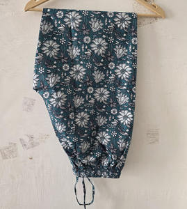 Pantalones de Pijama de Algodón Tejido Ligero de Primera Calidad con Estampado de Flores, Ecológicos, Transpirables, Modernos para el Verano - Product Image 4