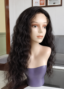 Perruque en dentelle Full HD, cheveux humains indiens, brun miel, longs, Remy, transparente pour base en soie, cheveux de bébé, taille moyenne - Product Image 5