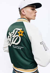 Premium Letterman <b>Jacket</b> Streetwear Long Sleeve Varsity Sportswear Factory Price Baseball <b>Jacket</b> for Men Front Logo Breathable - Product Image 5