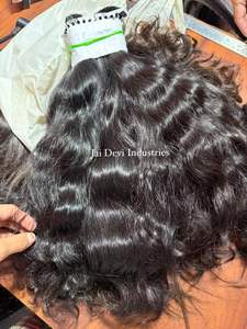 Extensions de cheveux naturels indiens ondulés bouclés vierges noirs pour femmes - Product Image 5