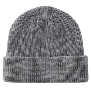 Unisex Rib Knit Beanie <b>Hat</b> Solid Gray Winter Cap Casual Style 100% Acrylic Computer Knitted for Adults - Product Image 3