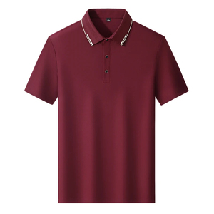 Chemise noire à manches courtes pour homme, col rabattu, fermeture boutonnée, respirante, anti-humidité, 100 % coton, coupe classique - Product Image 5